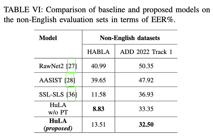 Non-English Datasets Results